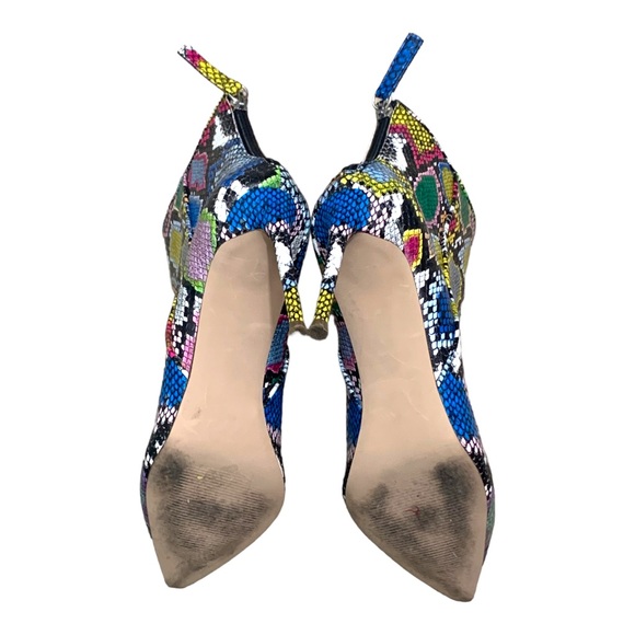Steve Madden Womens Valiant multi snake  Pointed Toe Ankle Boots Shoes 7.5 - Picture 8 of 13